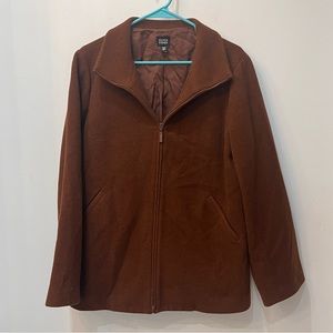 Vintage Eileen Fisher 100% brown Wool Jacket sz Medium